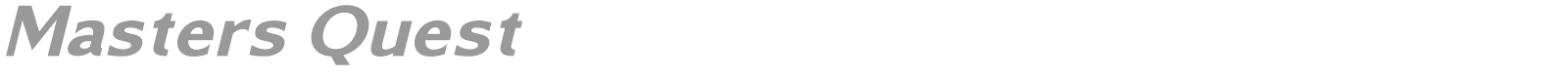 Masters Quest font preview